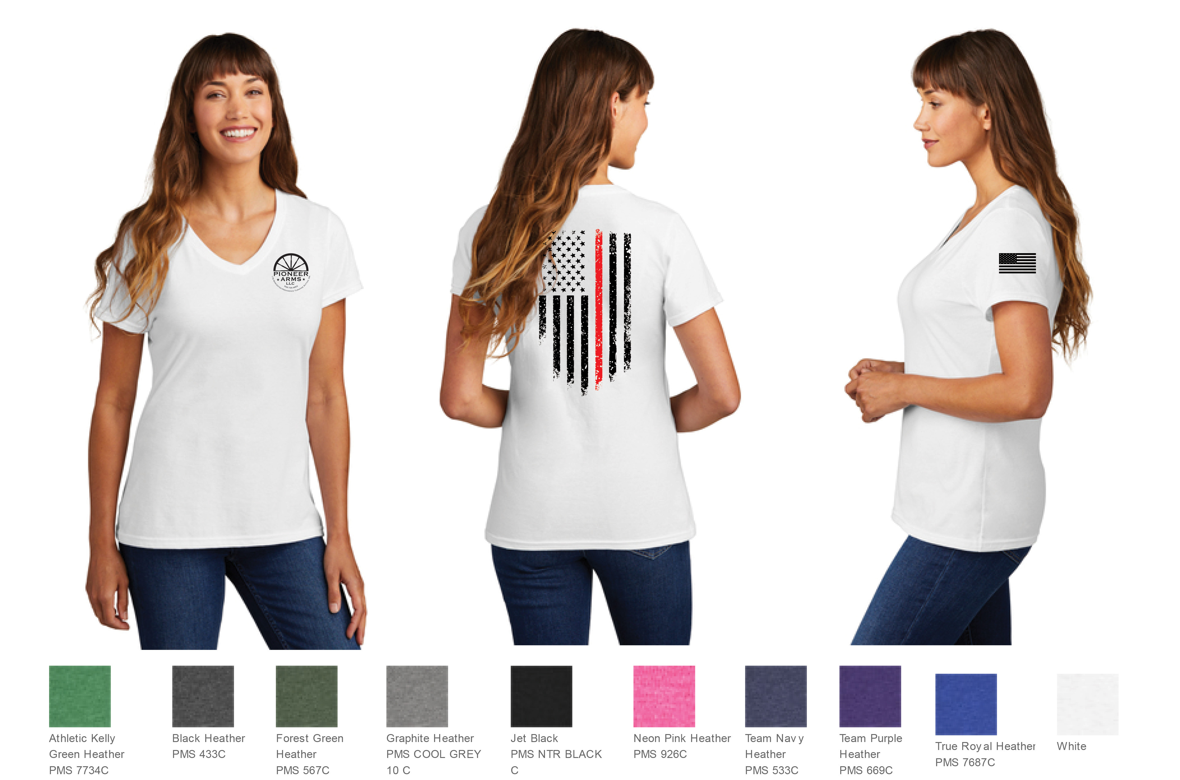 Ladies Vneck T-shirt Option 3