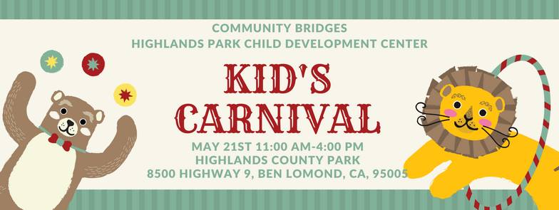 Kid's Carnival - Sunday May 21st