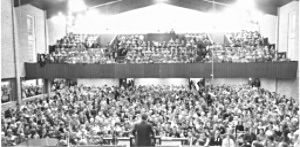 Dr. Clyde Narramore speaks to a Sunday School Convention.