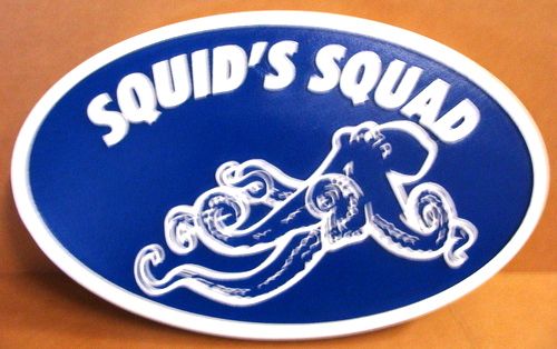 L21676 - Carved HDU Squid Sign