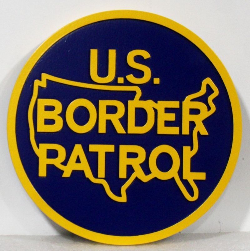 AP-4129 - Carved Seal of United States Border Patrol