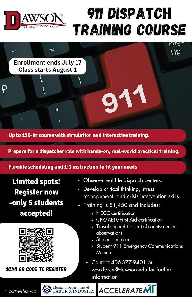 911 DISPATCH TRAINING COURSE  Enrollment ends July 17 | Class starts August 1