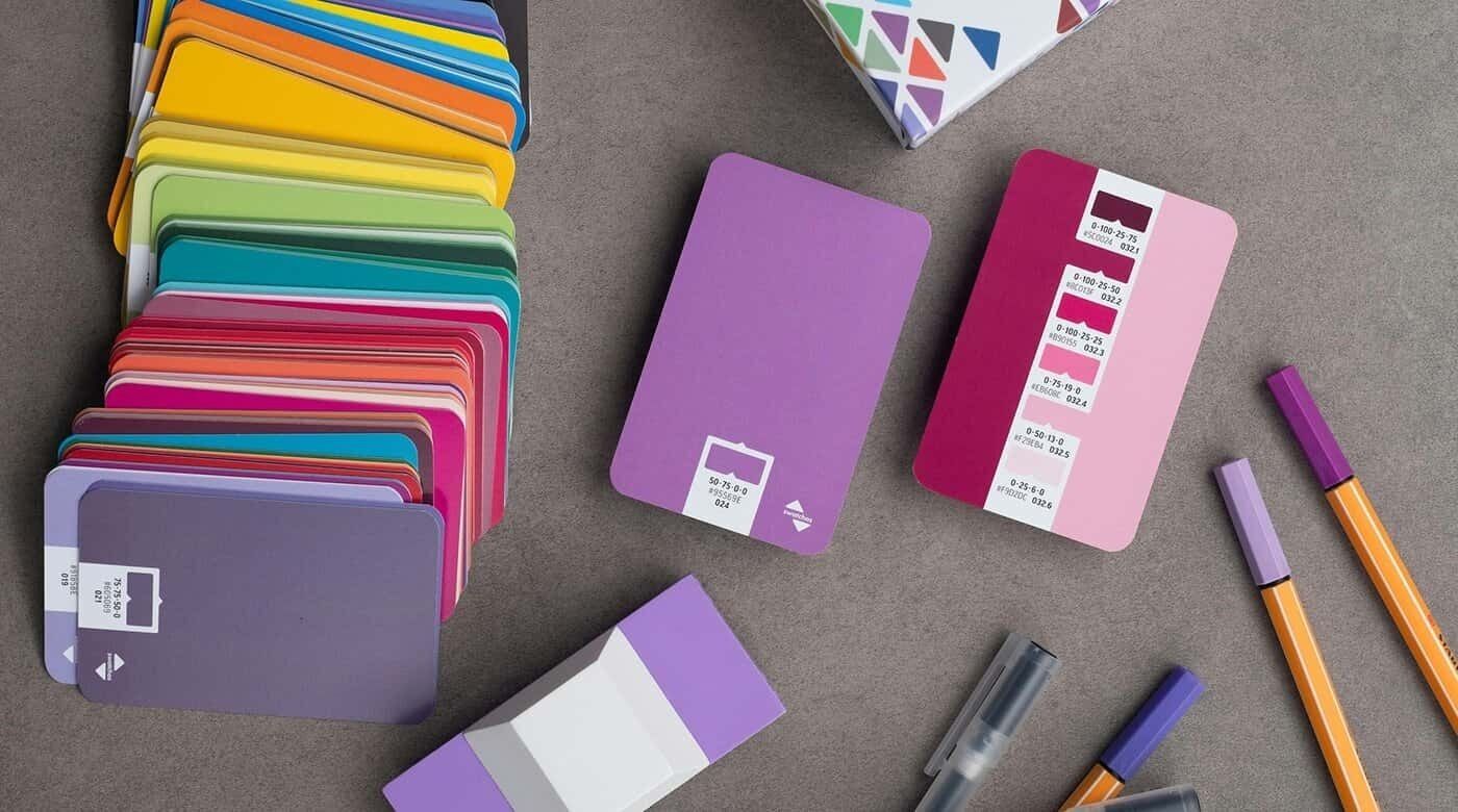 Swatch cards and markers