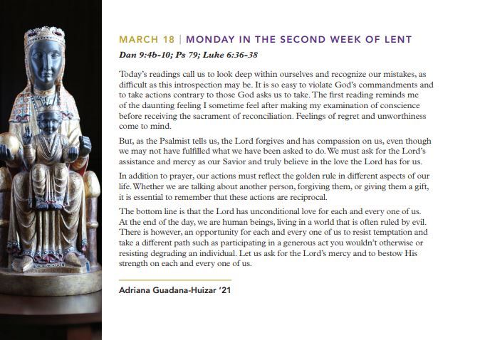 Return to Me: Lenten Reflection from College of the Holy Cross