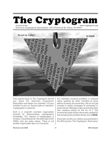 ACA Cryptogram