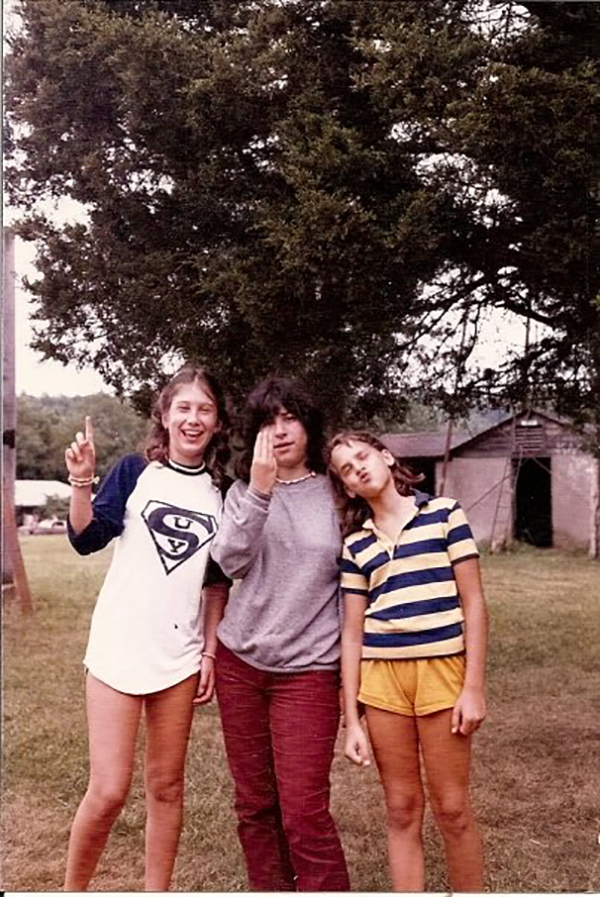 Suzi (right) at Jewish summer camp, circa 1978.