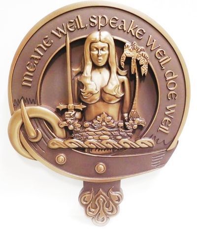 MA1124 - Crest with Saying "Mean Well, Speak Well, Do Well"
