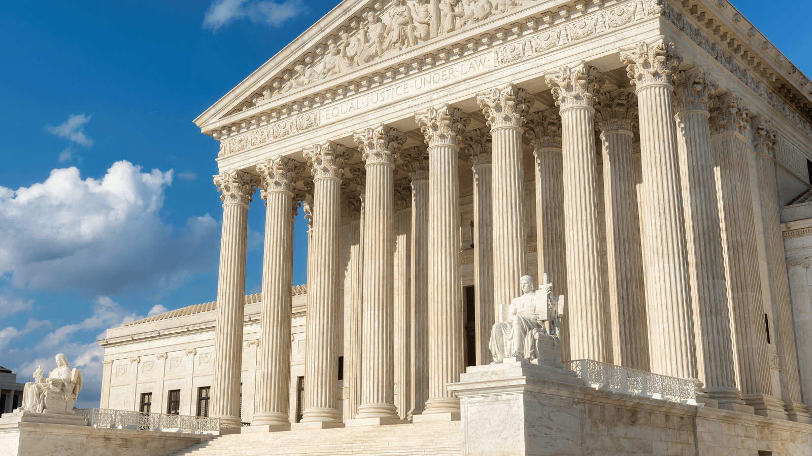 Outside of the U.S. Supreme Court building in Washington D.C. 