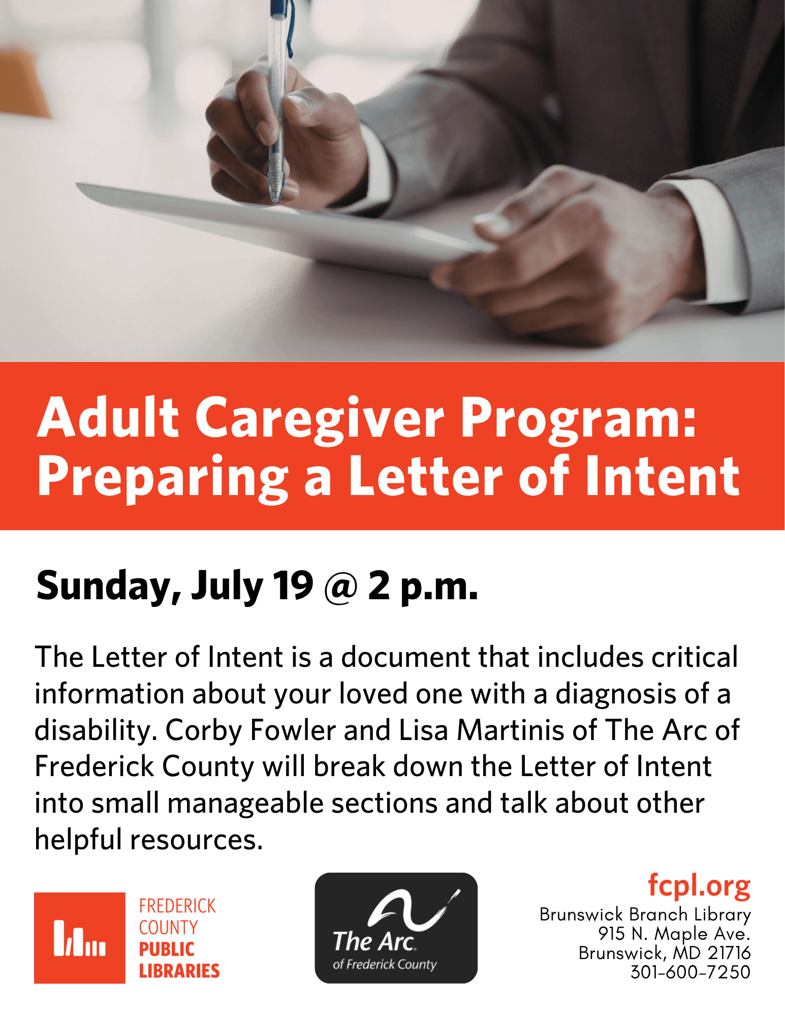 Adult Caregiver Program: Preparing a Letter of Intent