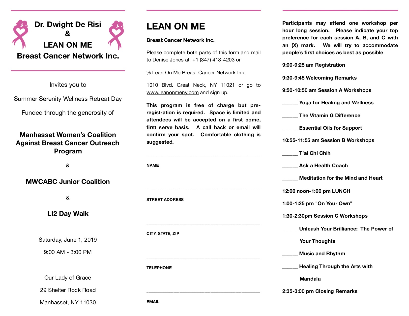 Lean On Me Summer Serenity Wellness Retreat
