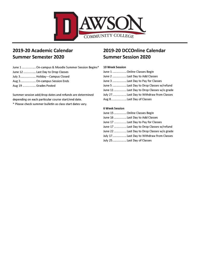 Academic Calendar