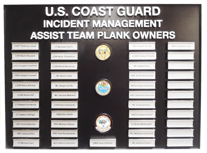 NP-2550 - Plaque for Coast Guard Incident Management Assist Team Plank Owners