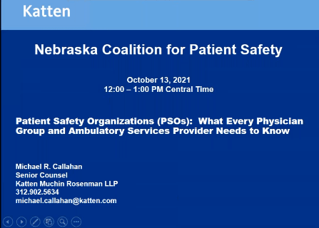 Patient Safety Organizations: What Every Ambulatory Care Provider Needs to Know