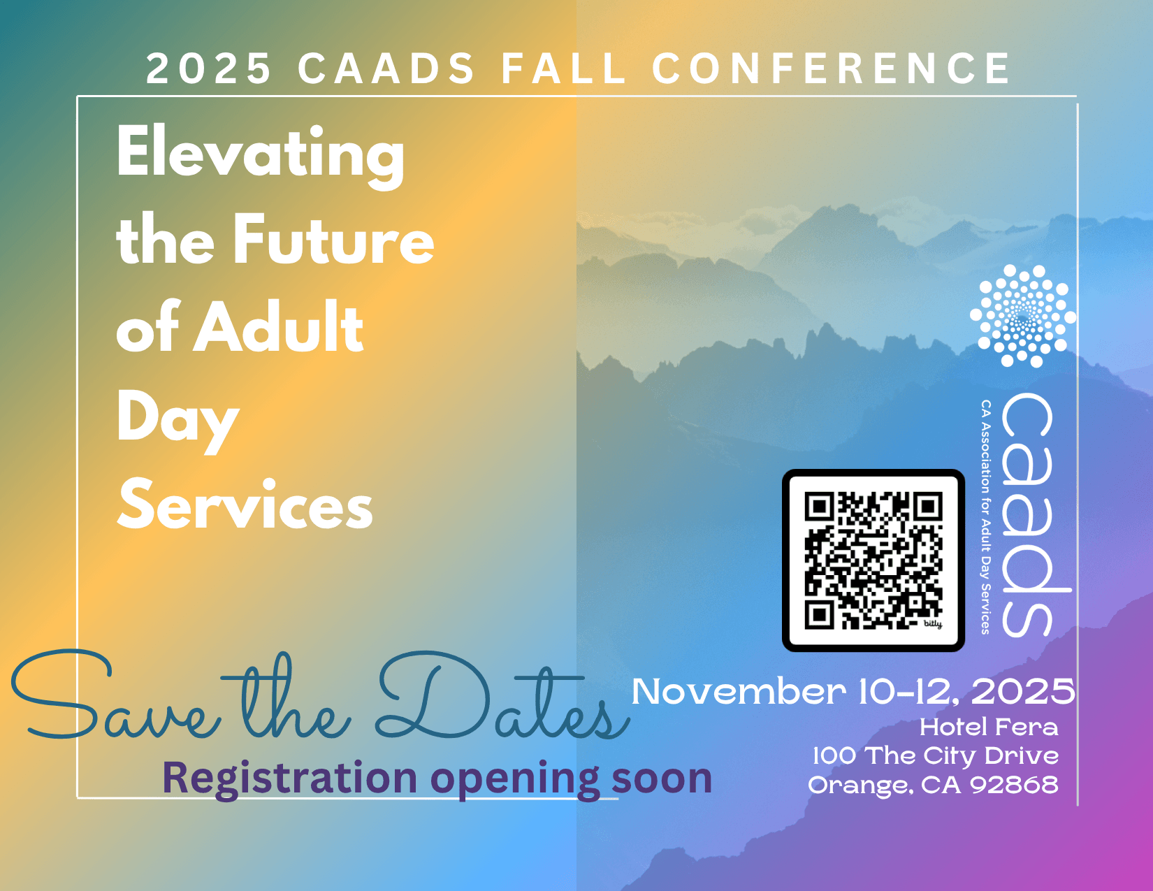 2025 CAADS Fall Conference Save-the-Dates