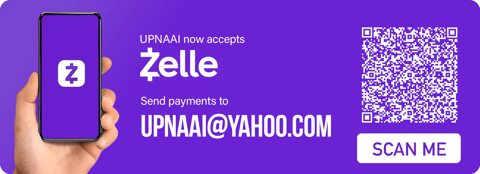 Donate via Zelle