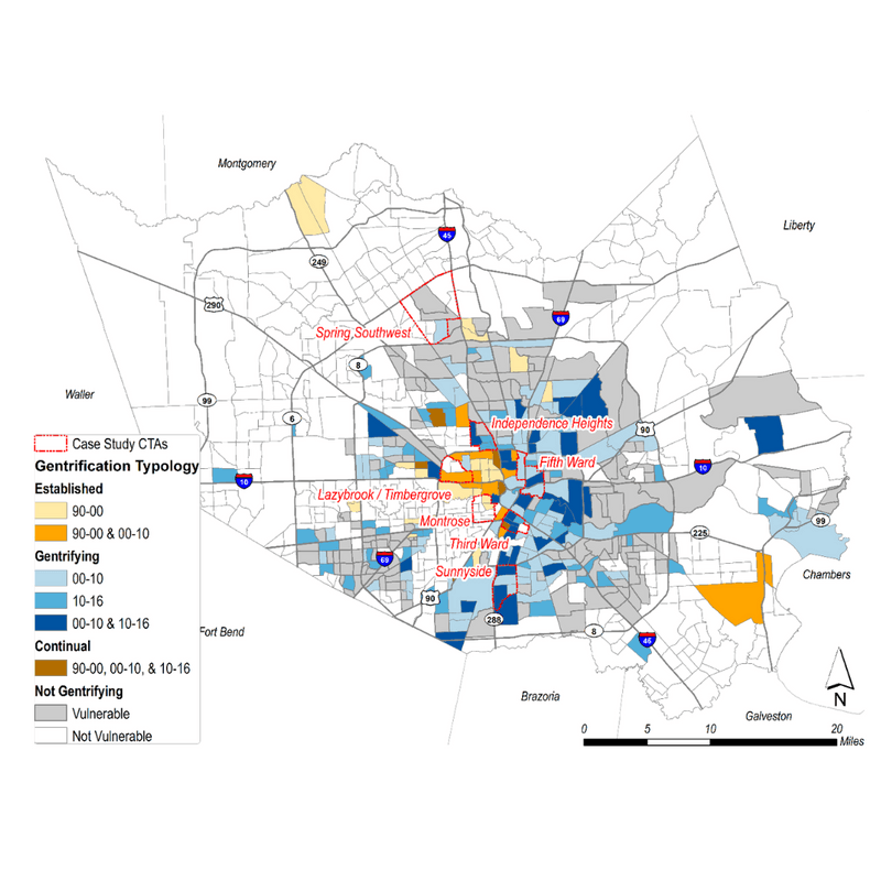 From Kinder Institute & cited in Houston, We Have a Gentrification Problem: The Gentrification Effects of Local Environmental Improvement Plans 