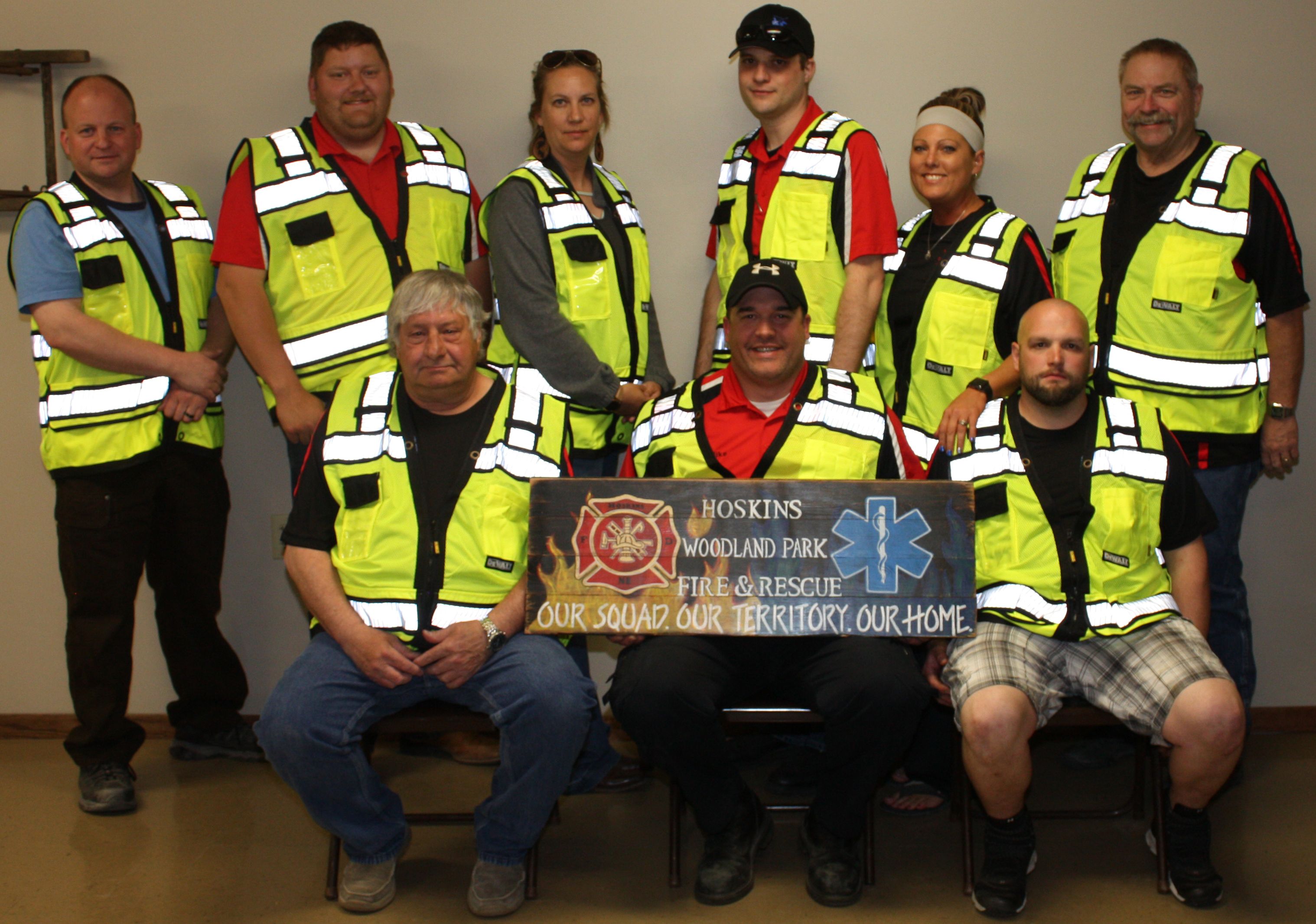 Hoskins Woodland Park Rescue Squad outfitted with new safety apparel
