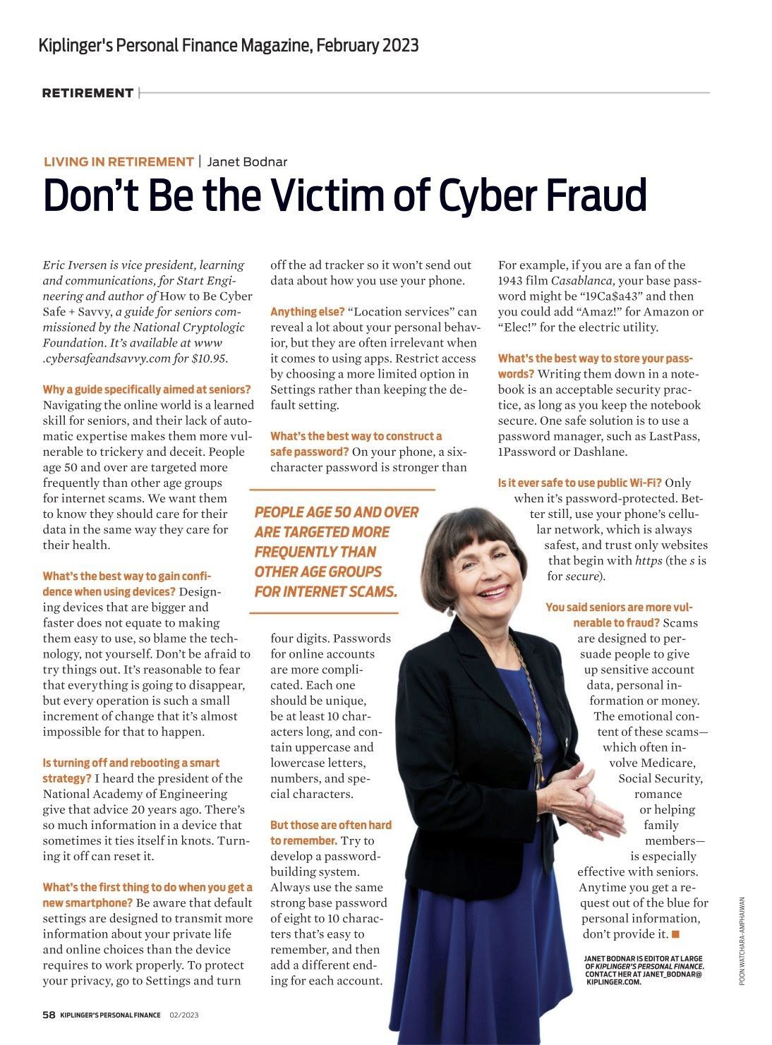 Kiplinger's article about How to be Cyber Safe & Savvy Booklet