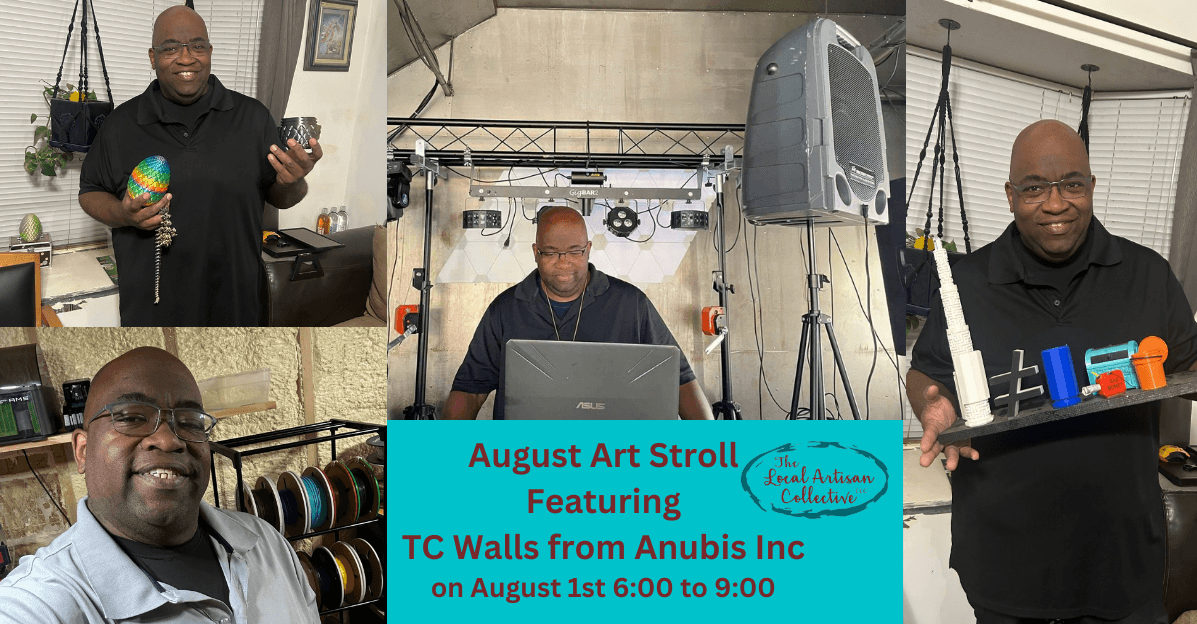 August Art Stroll featuring TC Walls on August 1st, 2025 6:00 to 9:00 Amazing Artist in the Entire Store