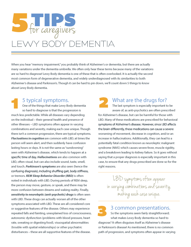 5 Tips for Lewy Body Dementia