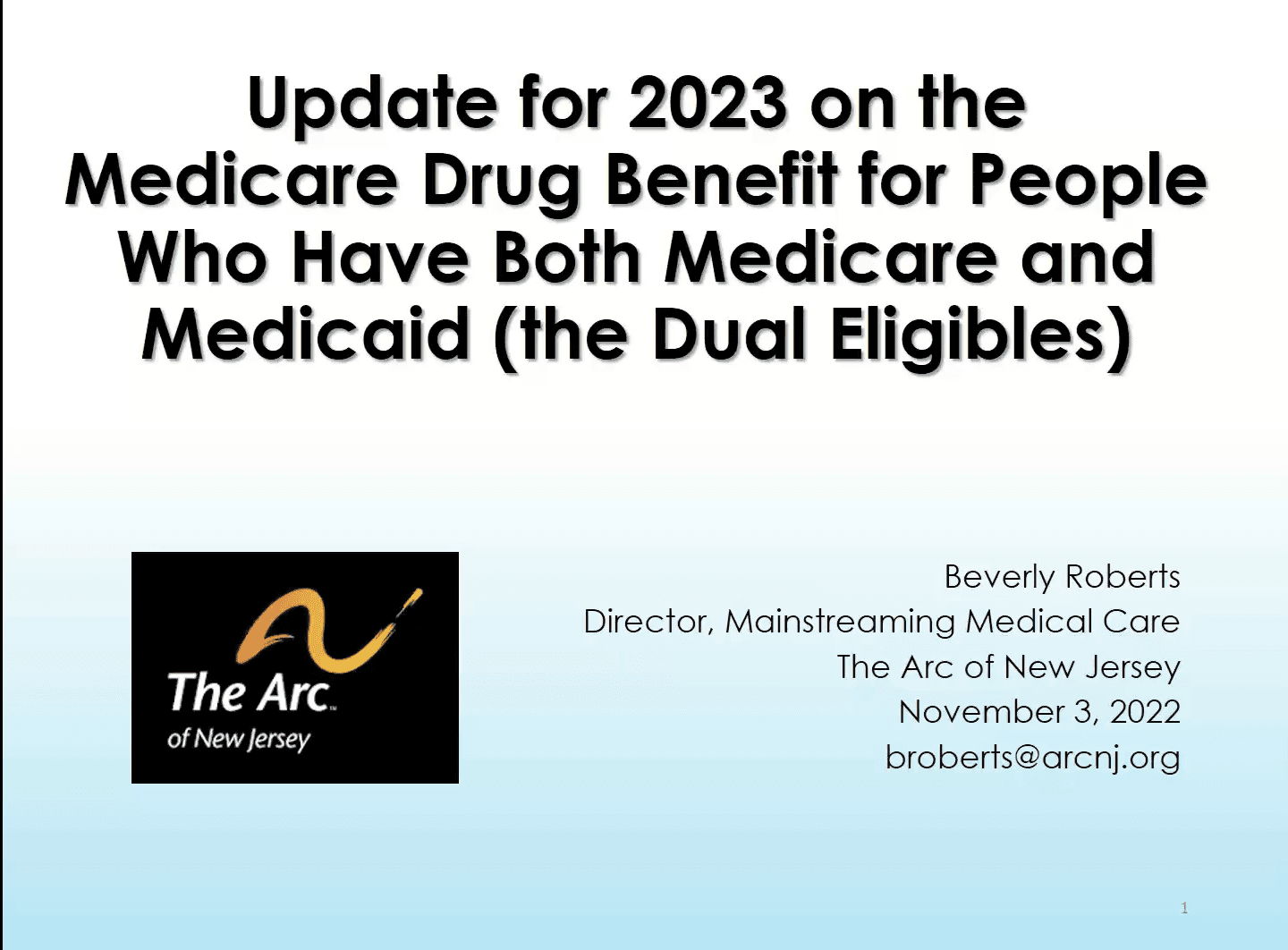 11/3/22 Webinar recording - Medicare Part D Drug Plans for Dual-Eligibles
