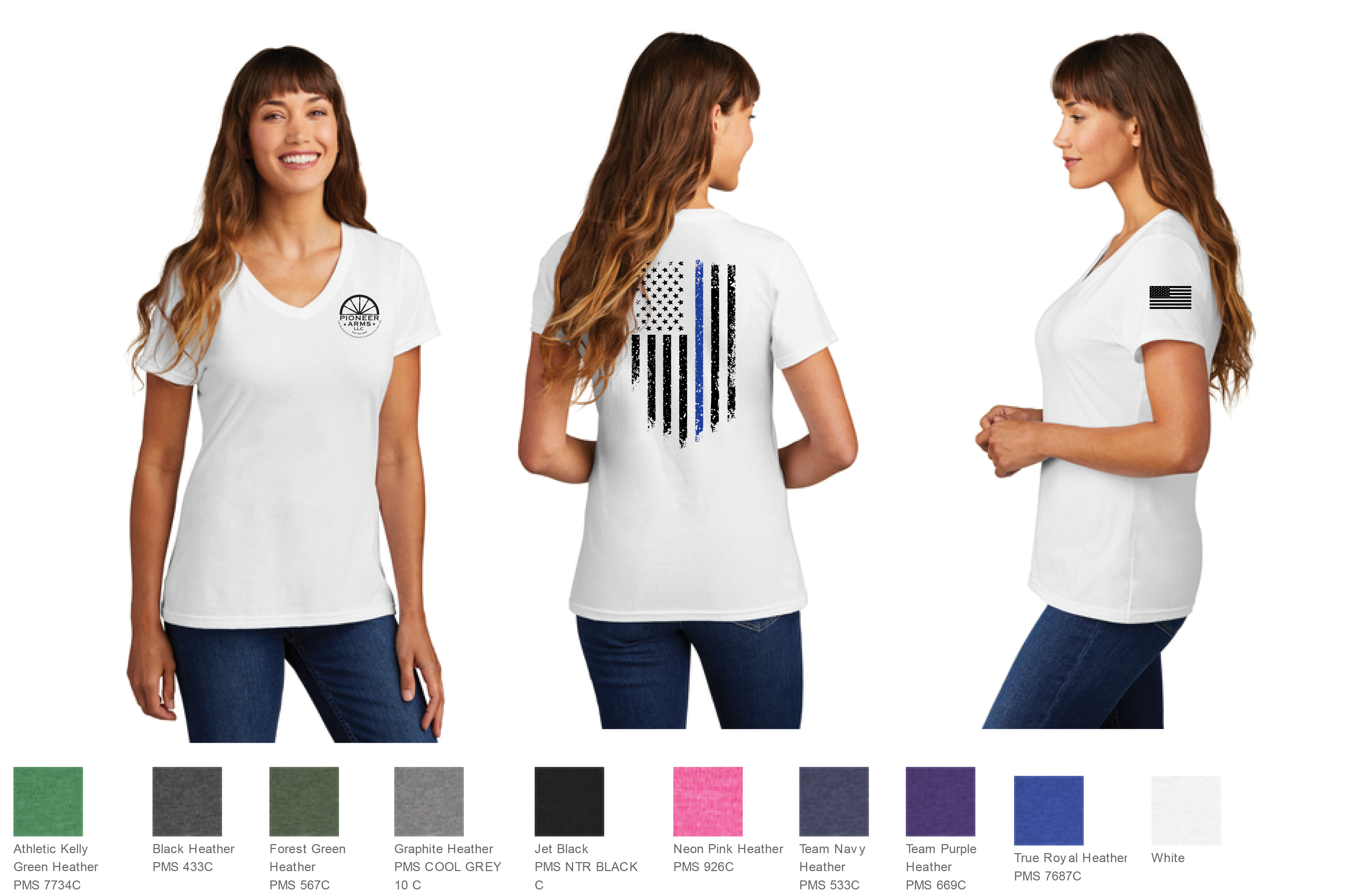 Ladies Vneck T-shirt Option 2