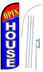 Open House Swooper/Feather Flag + Pole + Ground Spike
