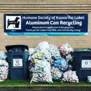 Aluminum can recycling drive.