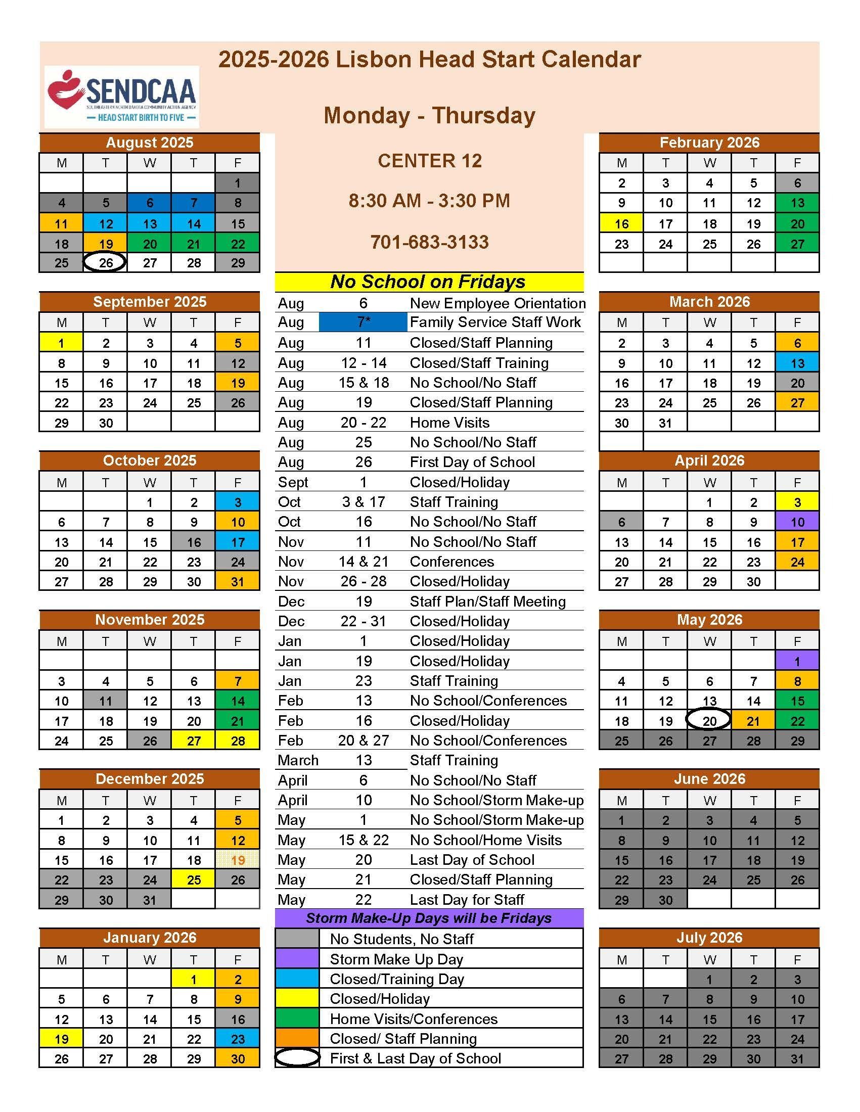 2025-2026 Lisbon Calendar