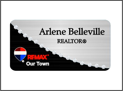 Two Tone Swing Bling Name Badge RM