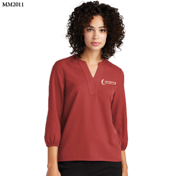 Mercer+Mettle™ Women's Stretch Crepe 3/4-Sleeve Blouse