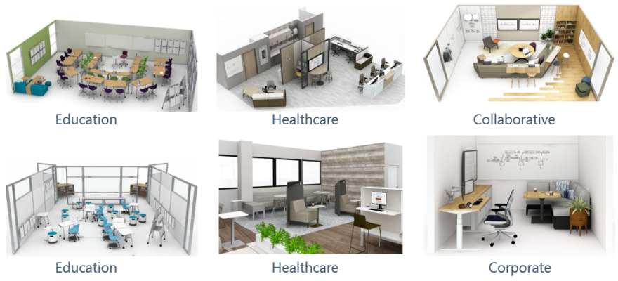 Various Design Layouts - 3D Renders