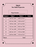 Score Pad (2-Table Progressive) – Pink Paper RESALE