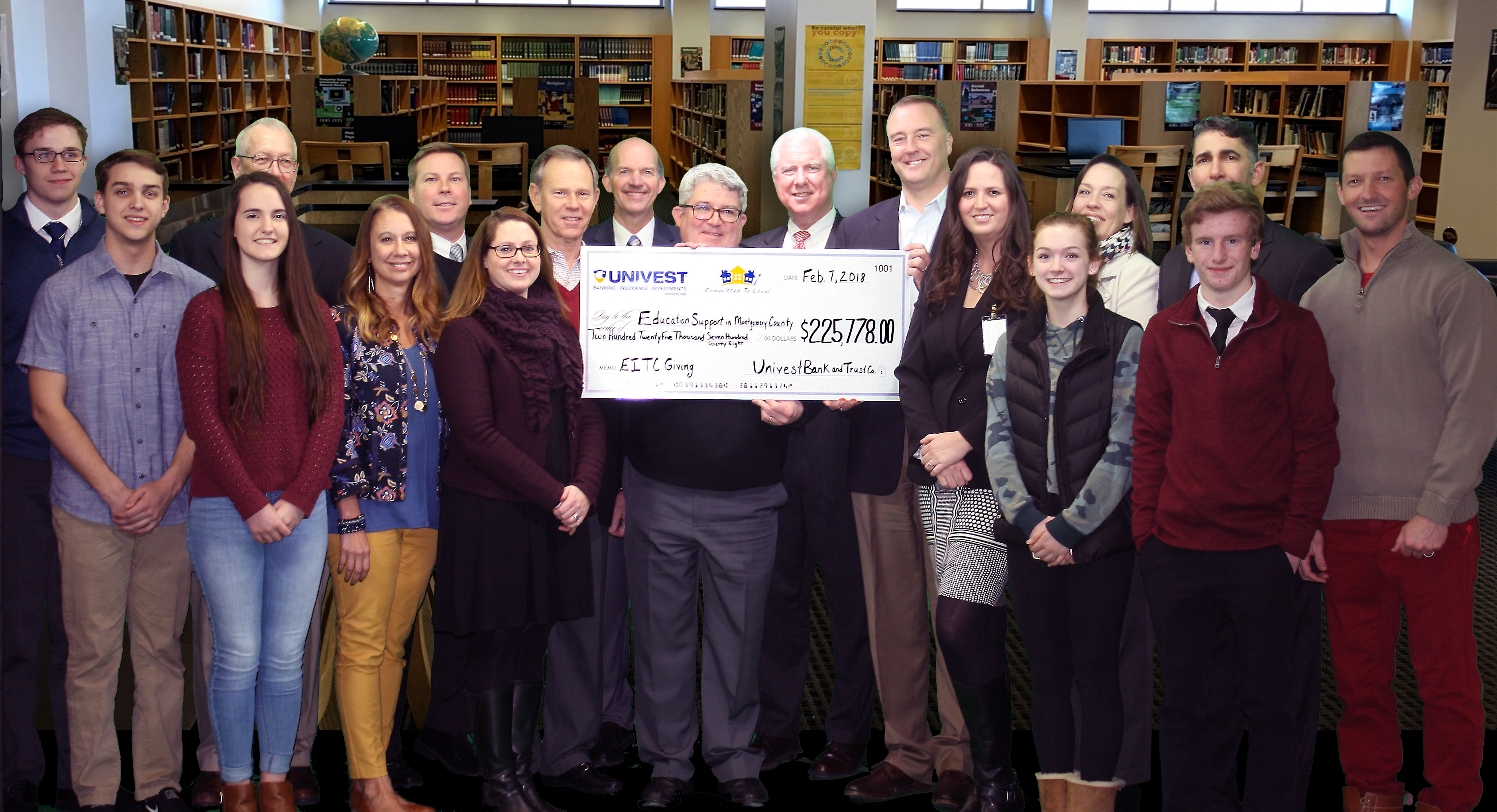 Univest Provides $225,778 to Schools and Scholarship Programs in Montgomery County