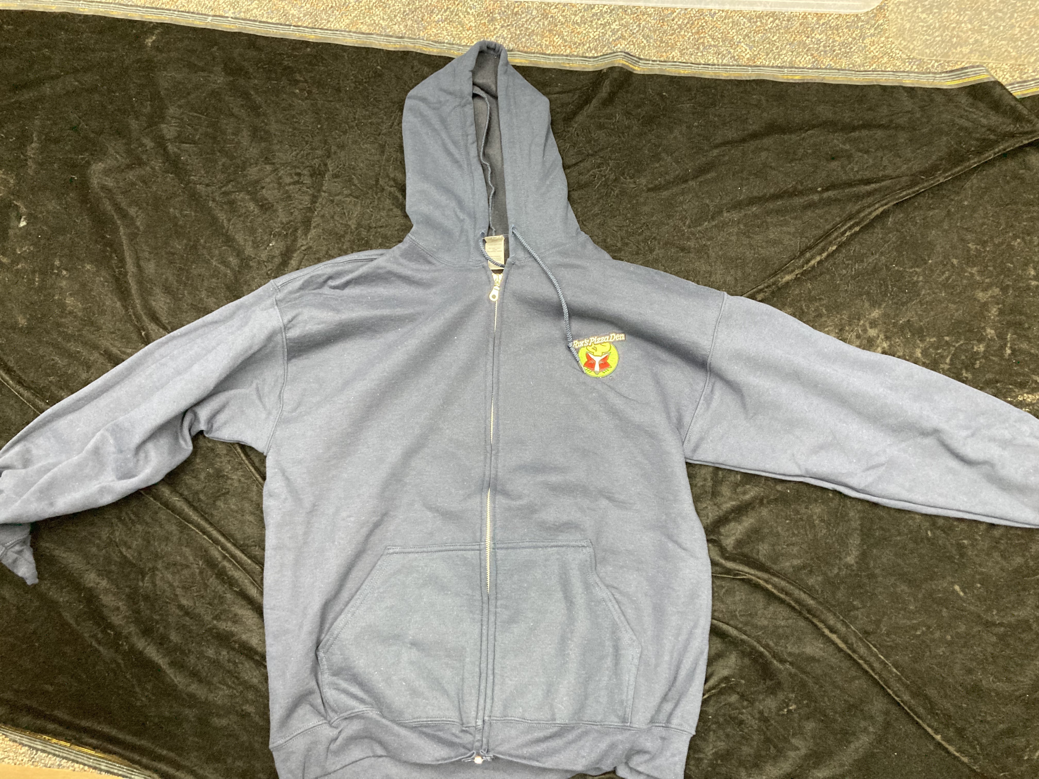 SALE Fox's Logo - XL Navy Full-Zip Hoodie