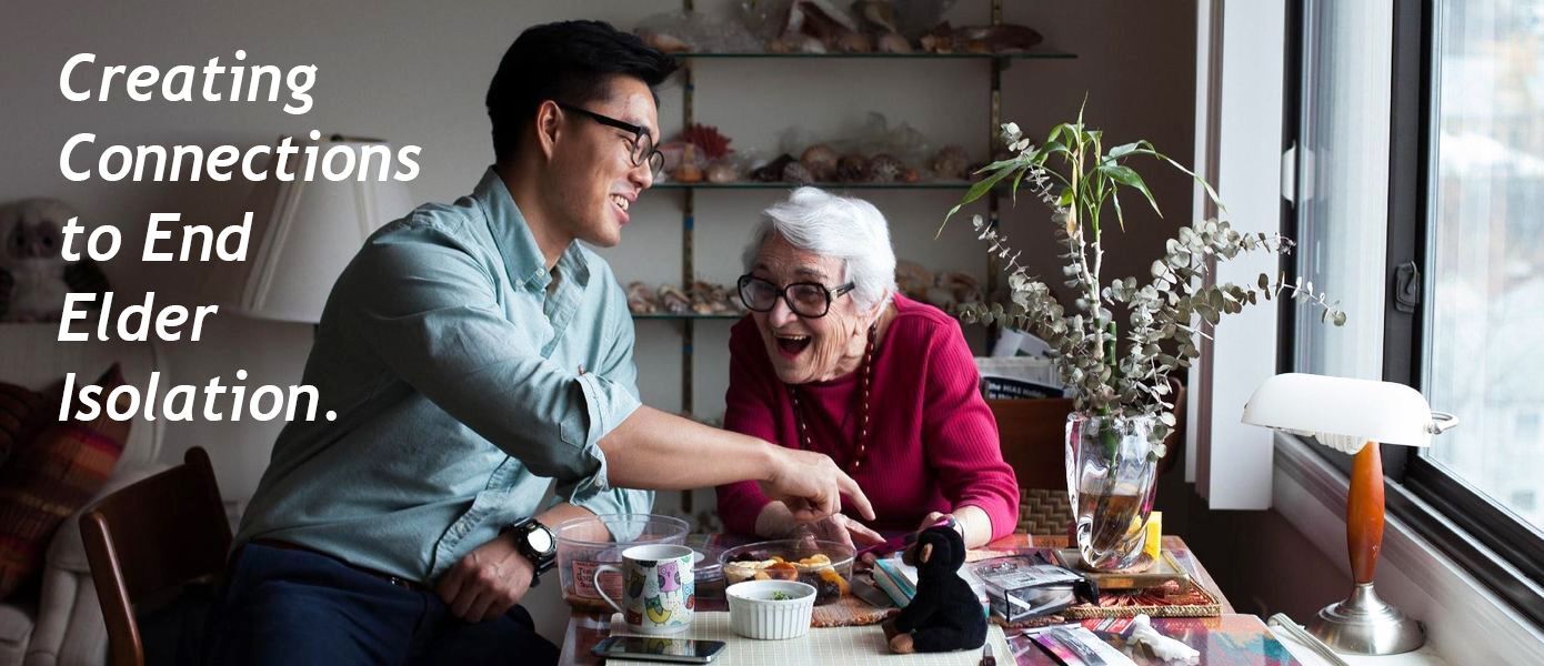 FrienshipWorks' Friendly Visitors, Jae and Anna having a laugh over a cup of tea.