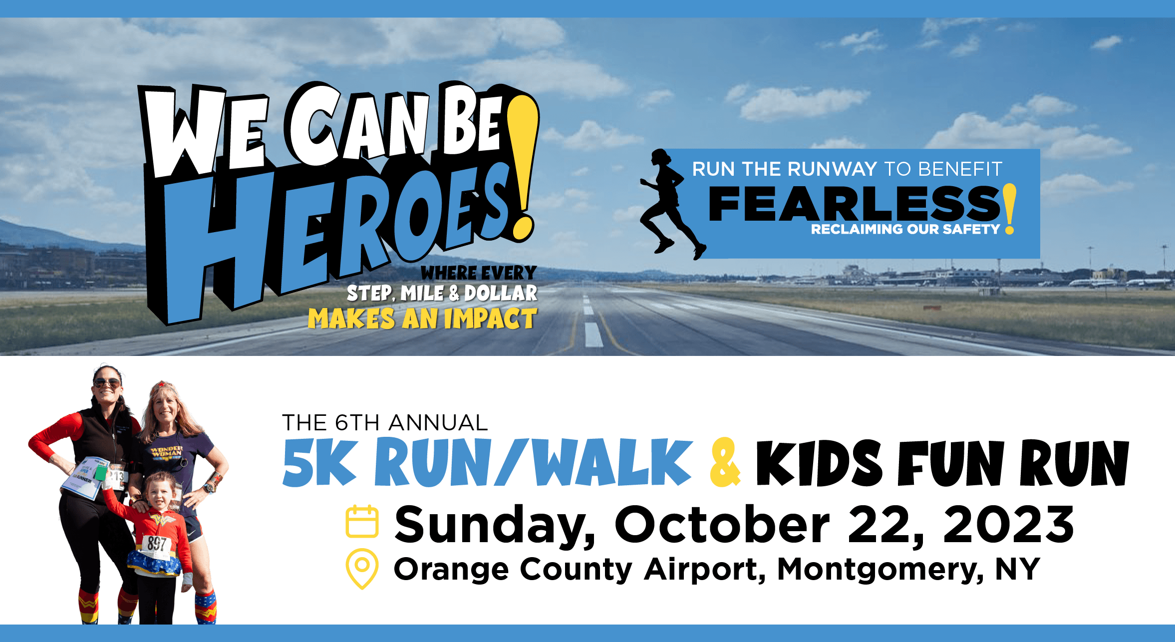 We Can Be Heroes 2023 Logo - October 22nd at Orange County Airport