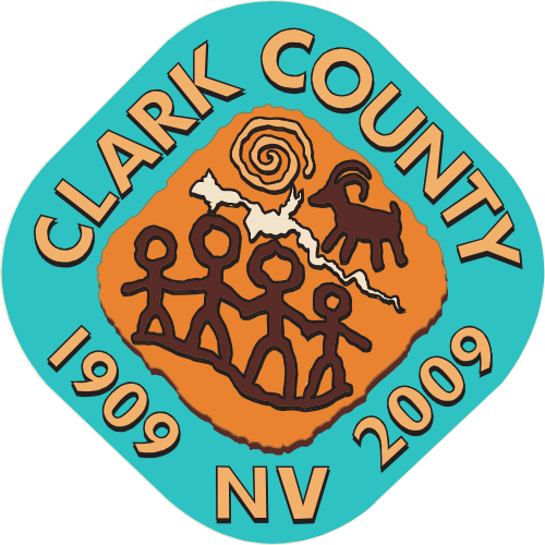 CP-1140 - Plaque of the Seal of Clark County, Nevada,  Giclee