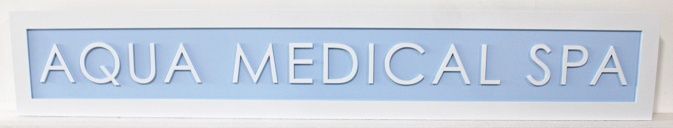 B11181 - Carved HDU Sign for "Aqua Medical Spa"