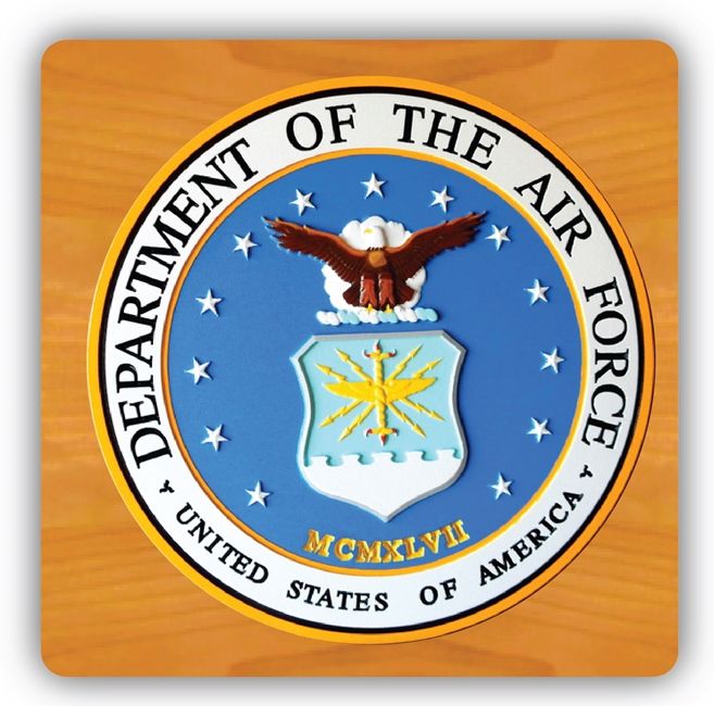 EA-2060 - Seal of the US Air Force, on Mahogany Plaque