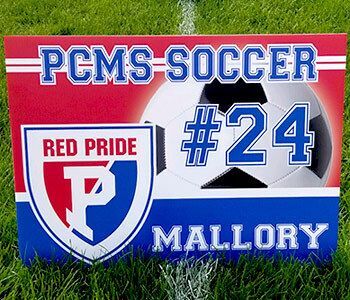 Yard Signs are great ways to show your school spirit and appreciation for your athletes.