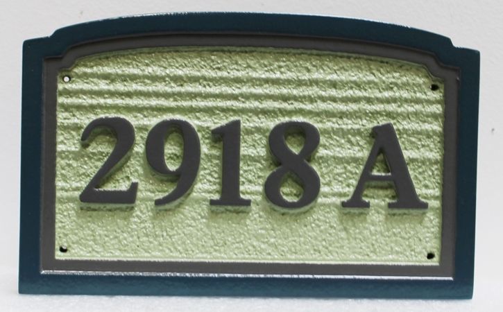 I18916 - Carved and Sandblasted Wood Grain HDU  Address Number  Sign "2918A"  