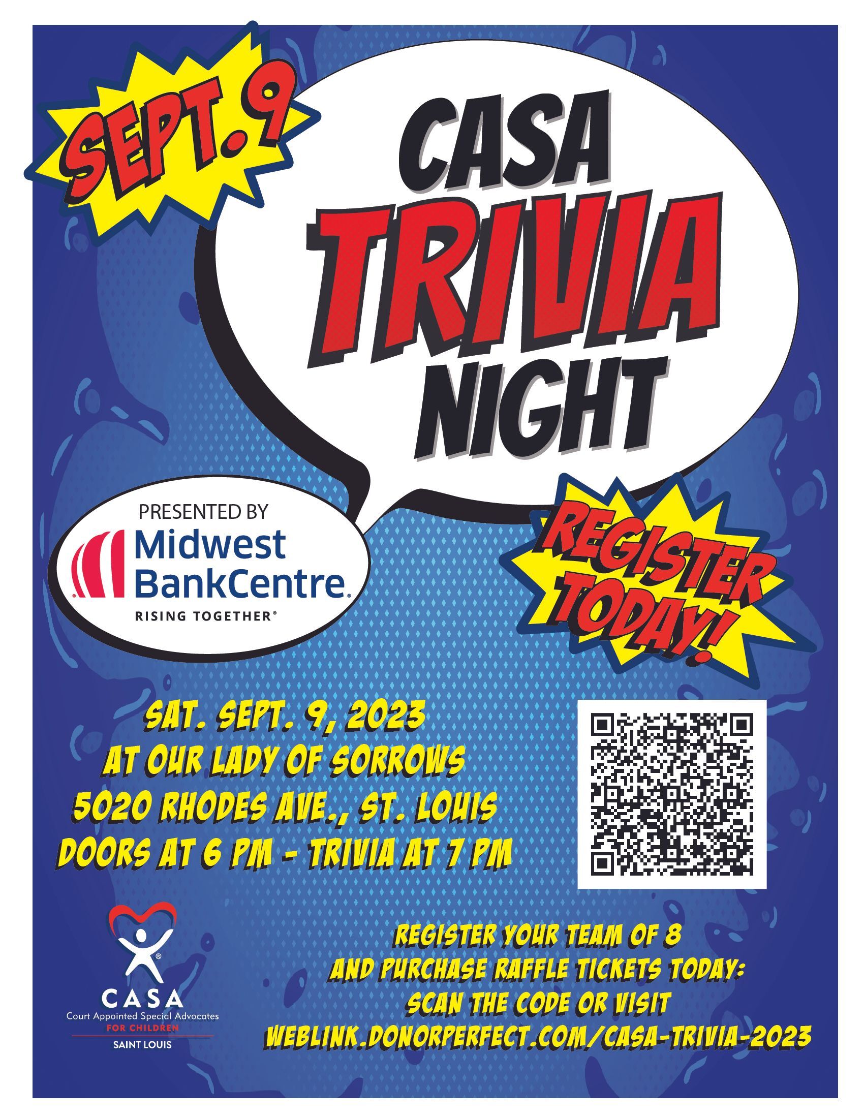 CASA Trivia Night Flyer, September 9