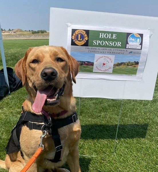 Hearing dog at Centennial Airport Lions Club 19th Annual Charity Golf Tournament