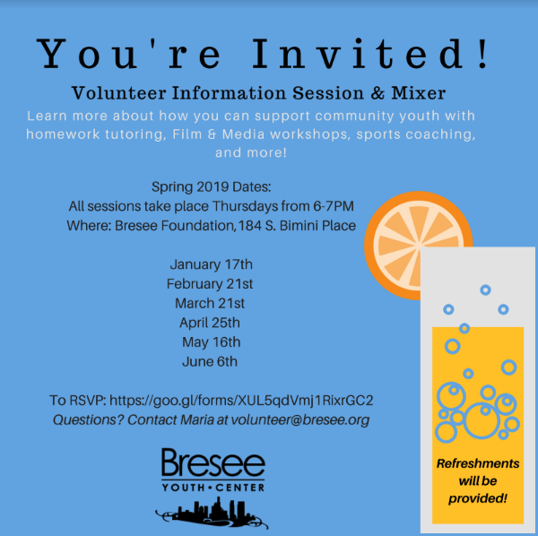 Volunteer Info Session & Mixer