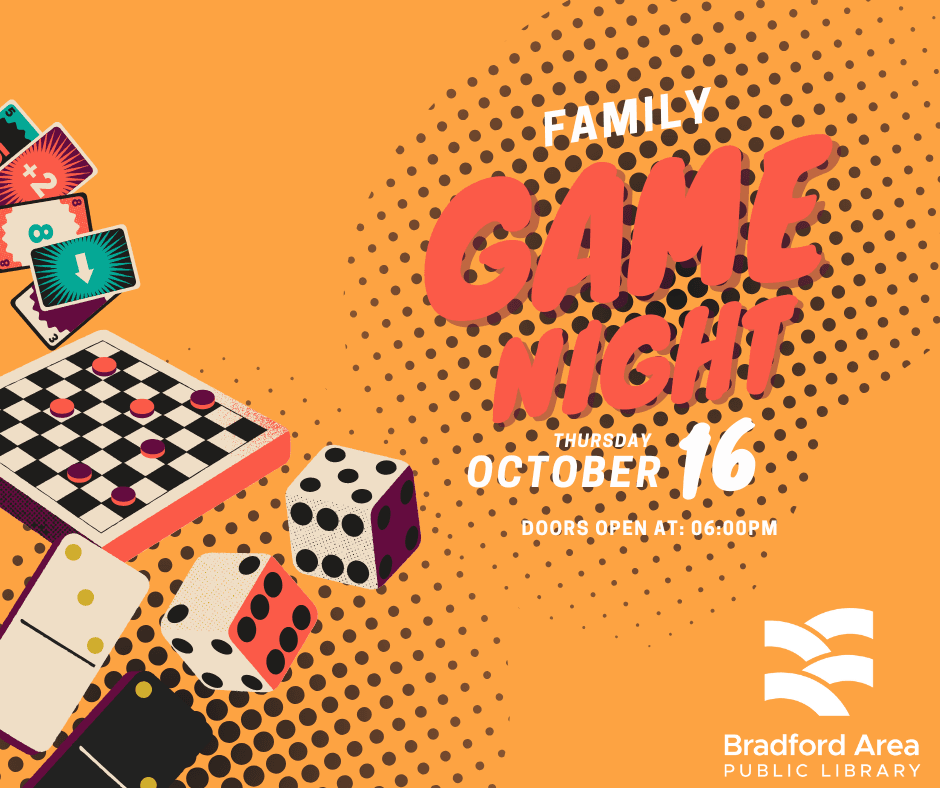 Variety of game pieces:  board, dice, cards