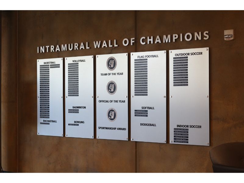 Brushed Aluminum Student Athlete Wall of Fame | Fullerton CA