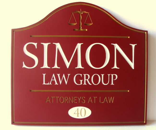 A10106 - Carved Law Group Sign