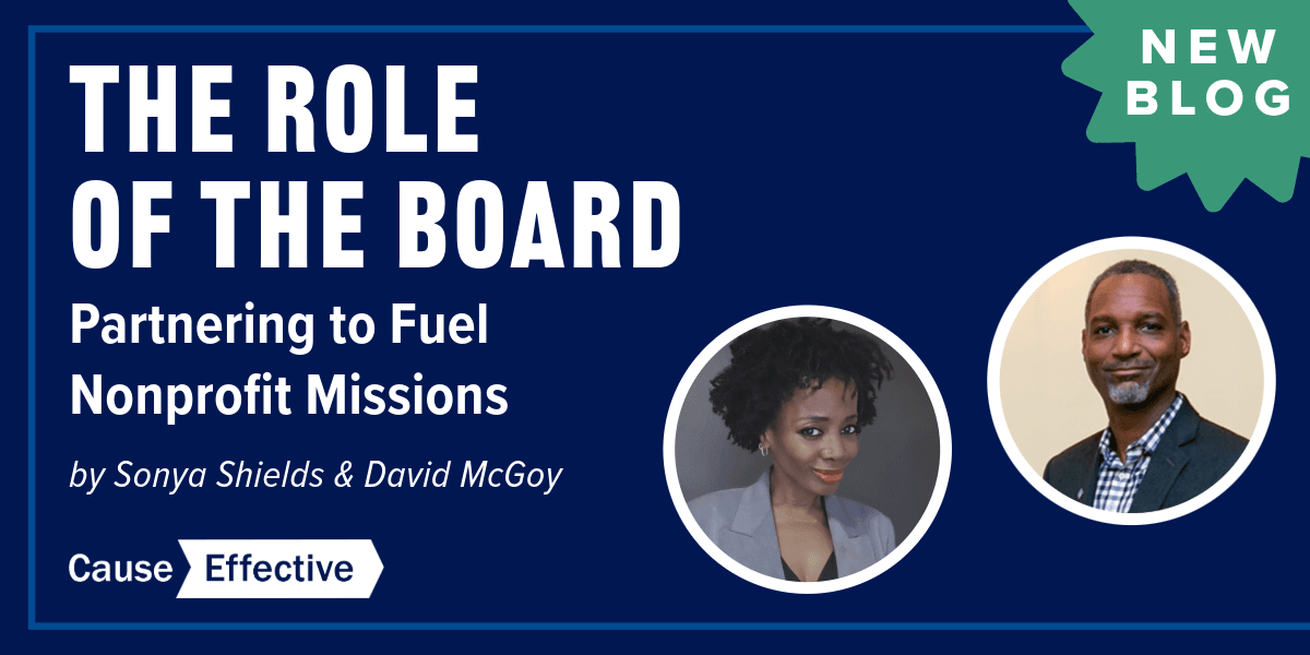 The Role of the Board: Partnering to Fuel Nonprofit Missions