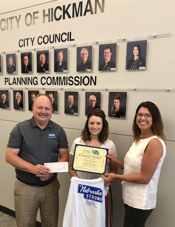 $500 to City of Hickman for Disaster Relief